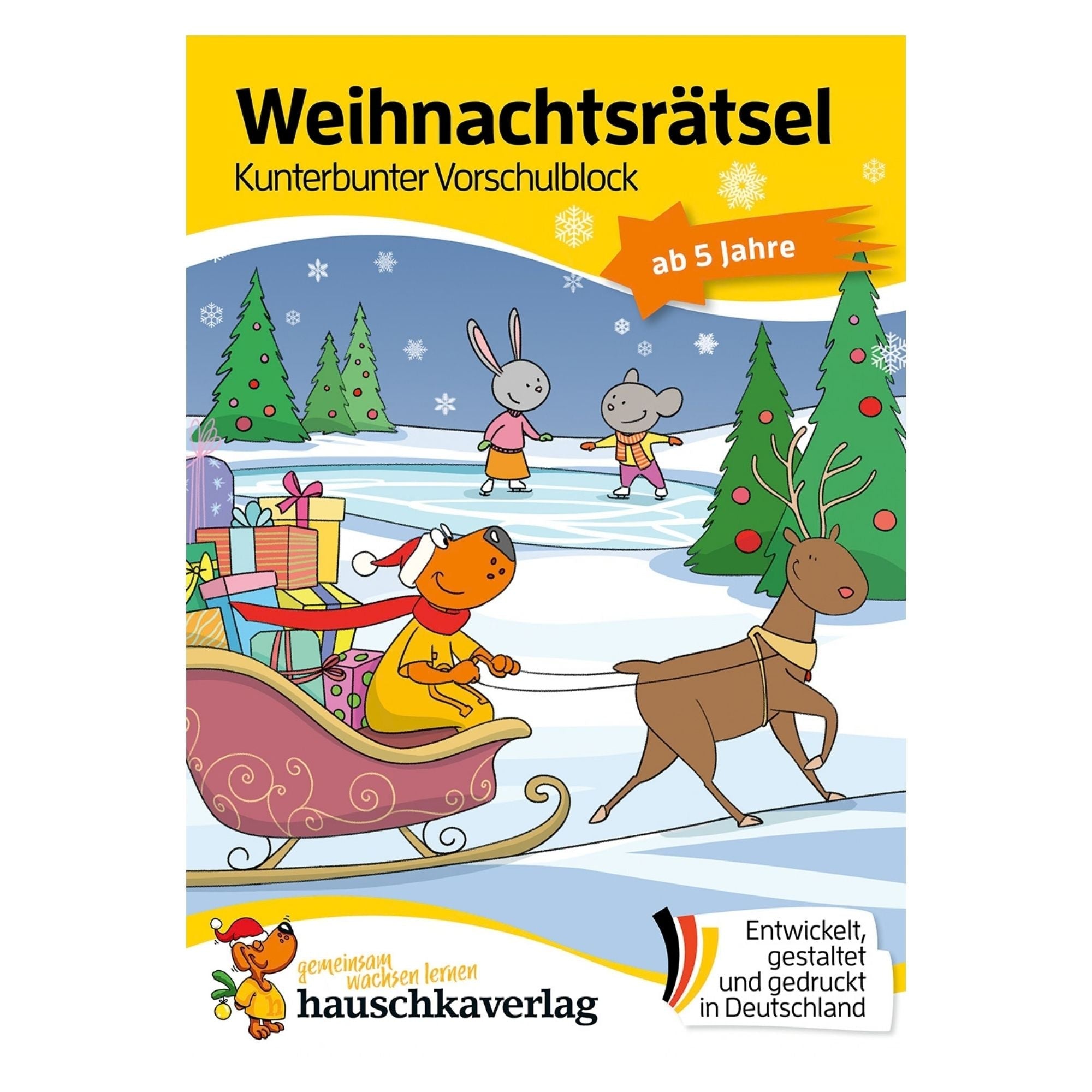 Weihnachtsrätsel ab 5 Jahre - Rätselblock Nr. 391 Hauschka Verlag - malmichbuntbest.com
