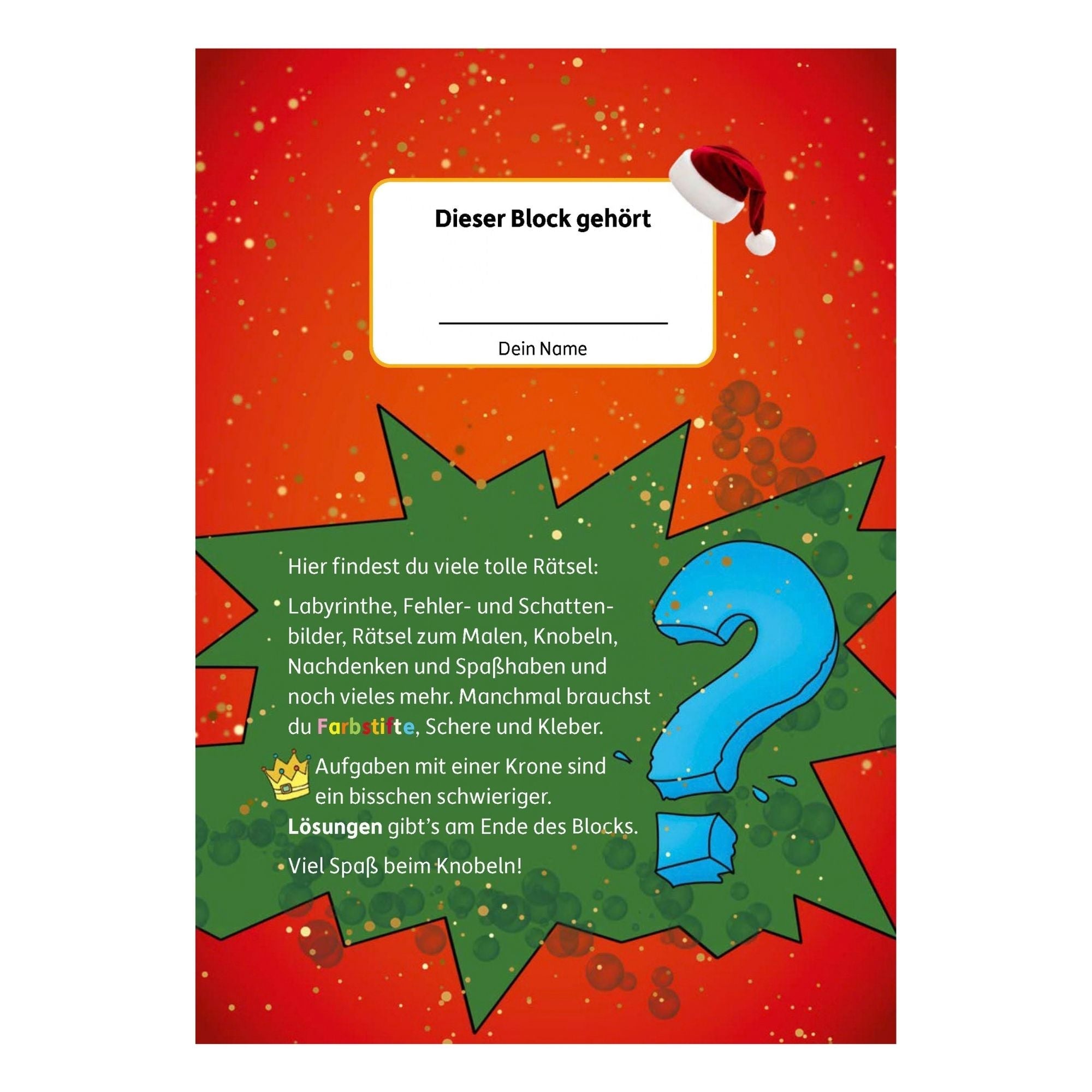 Weihnachtsrätsel ab 6 Jahre - Rätselblock Nr. 370 Hauschka Verlag - malmichbuntbest.com