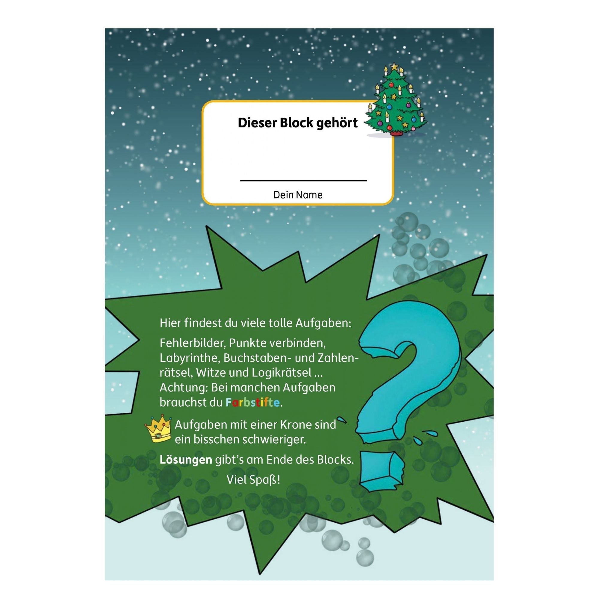 Weihnachtsrätsel ab 7 Jahre - Rätselblock Nr. 371 Hauschka Verlag - malmichbuntbest.com
