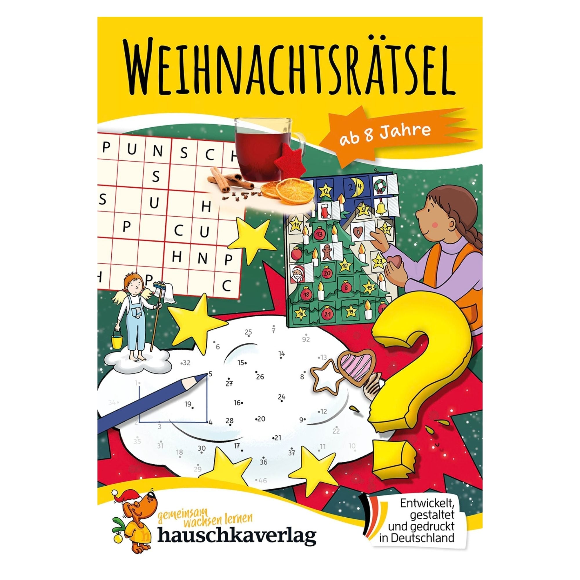 Weihnachtsrätsel ab 8 Jahre - Rätselblock Nr. 372 Hauschka Verlag - malmichbuntbest.com
