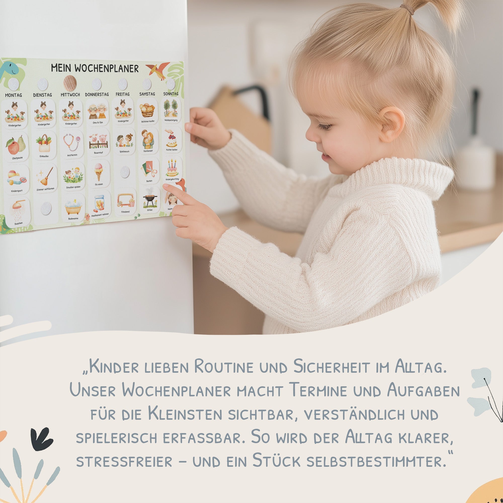 Wochenplaner Kinder - Motiv Dino Jeka - malmichbuntbest.com
