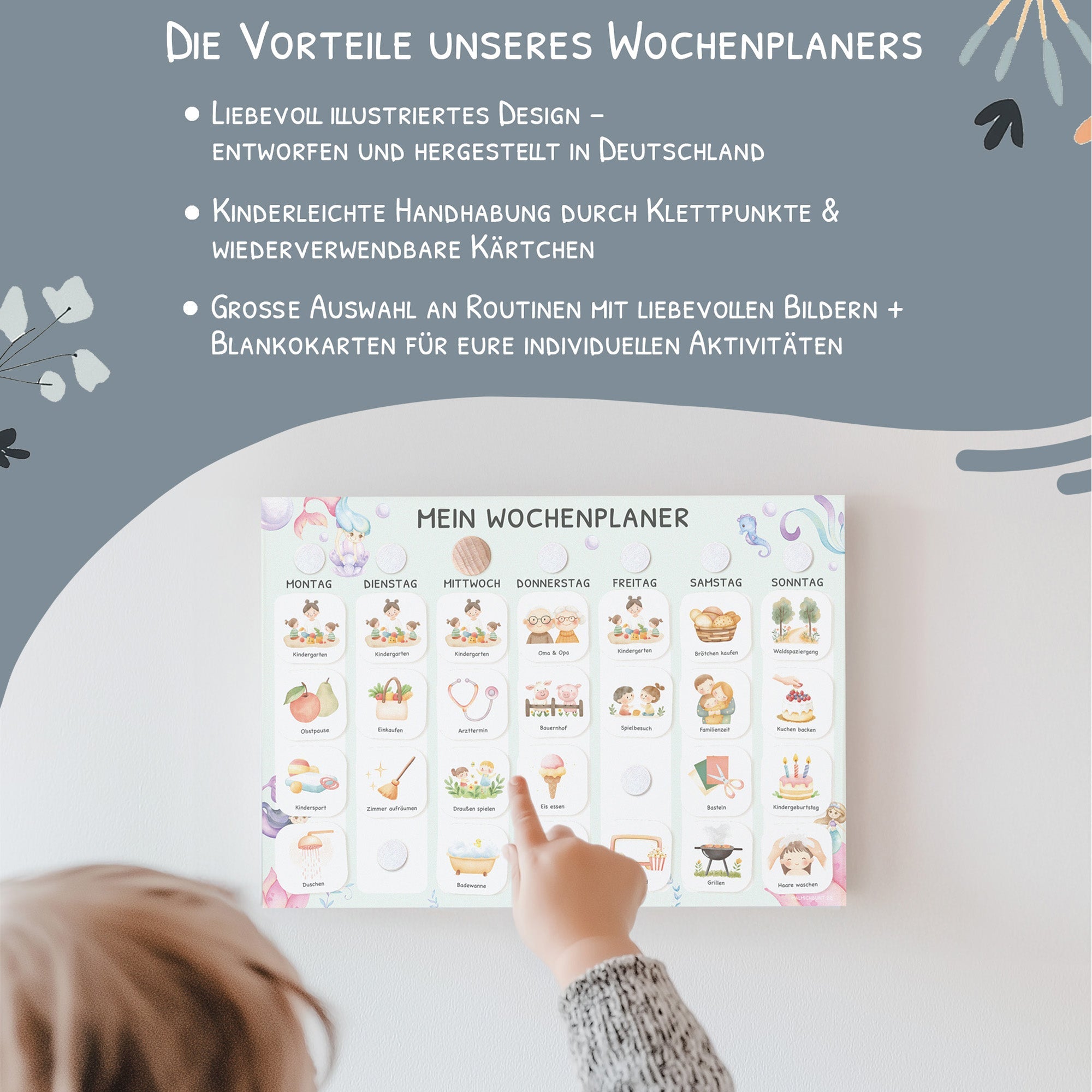 Wochenplaner Kinder - Motiv Meerjungfrau Jeka - malmichbuntbest.com