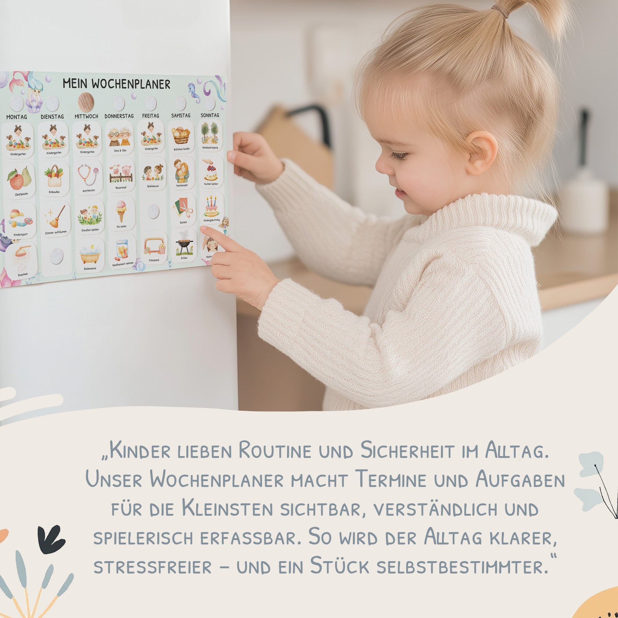 Wochenplaner Kinder - Motiv Meerjungfrau Jeka - malmichbuntbest.com